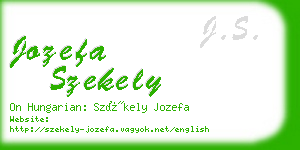 jozefa szekely business card